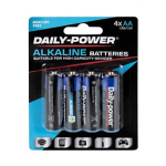 Pack of 4 Alkaline Batteries - Size AA